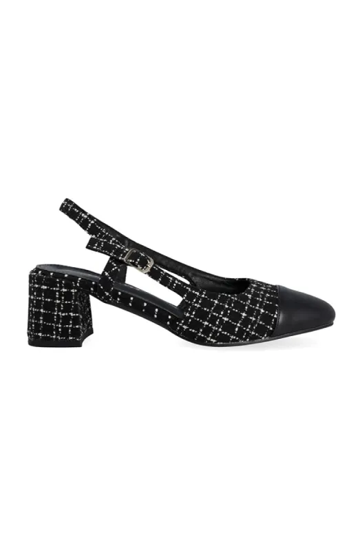 Bridget Boucle Block Heel _ 149858 _ Black sold by Dunns