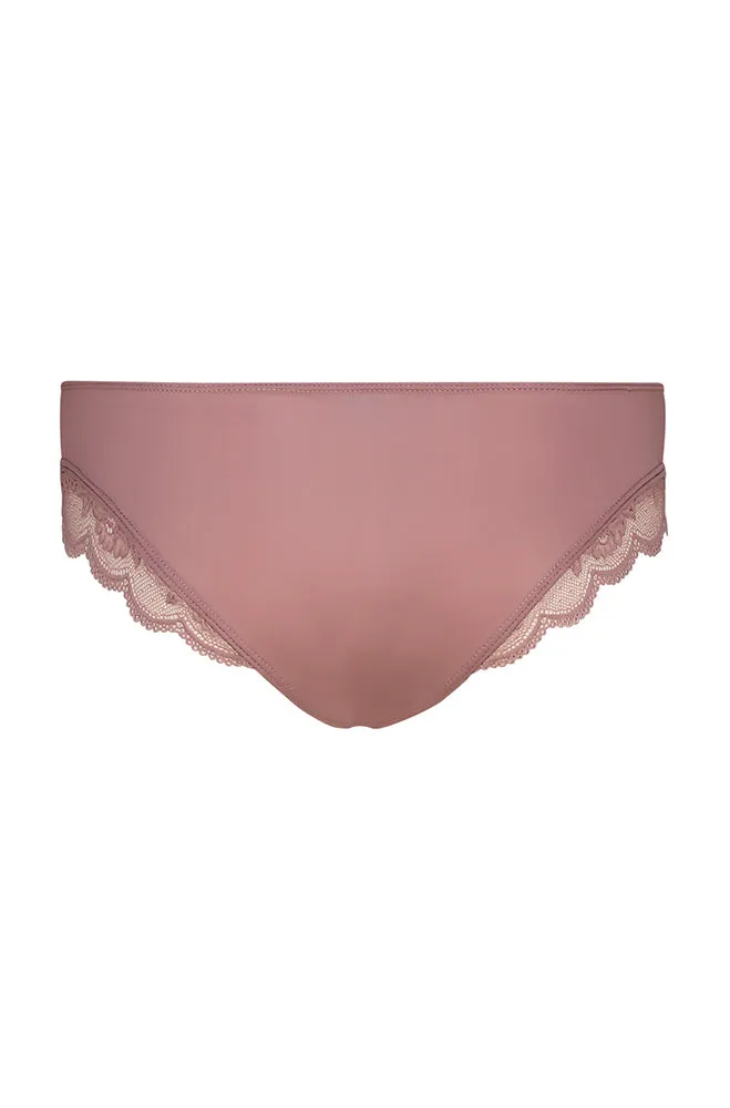 Kai Lace Trim Brazilian Panty _ 155761 _ Dusty Pink sold by Dunns product image thumbnail 2