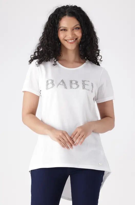 Sarah Sparkle Tee _ 144423 _ White sold by Dunns