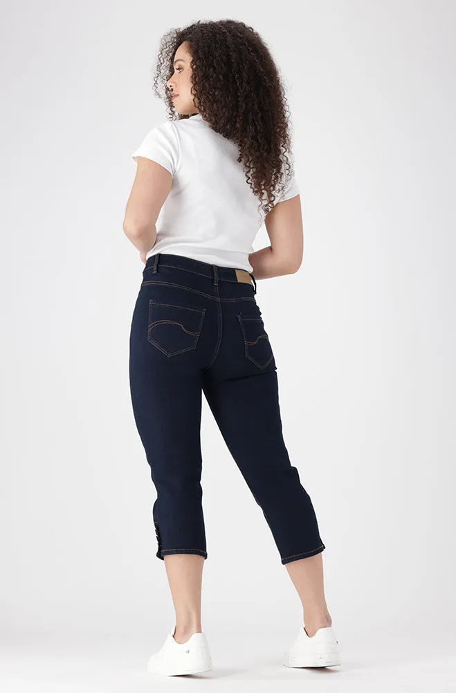 Sienna Denim Capri _ 152755 _ Dark Wash sold by Dunns product image thumbnail 5