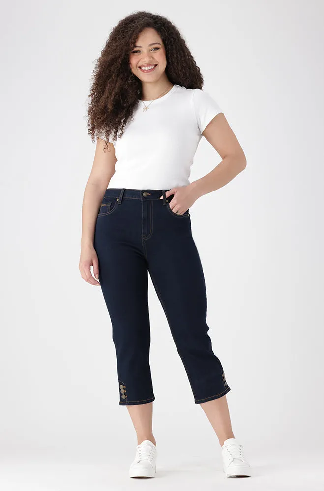 Sienna Denim Capri _ 152755 _ Dark Wash sold by Dunns product image thumbnail 4
