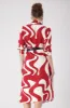 Lola Belted Shirt Dress _ 156223 _ Red sold by Dunns