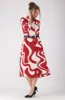 Lola Belted Shirt Dress _ 156223 _ Red sold by Dunns