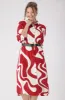 Lola Belted Shirt Dress _ 156223 _ Red sold by Dunns