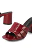 Grace Block Heel Mule _ 155682 _ Burgundy sold by Dunns