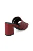 Grace Block Heel Mule _ 155682 _ Burgundy sold by Dunns
