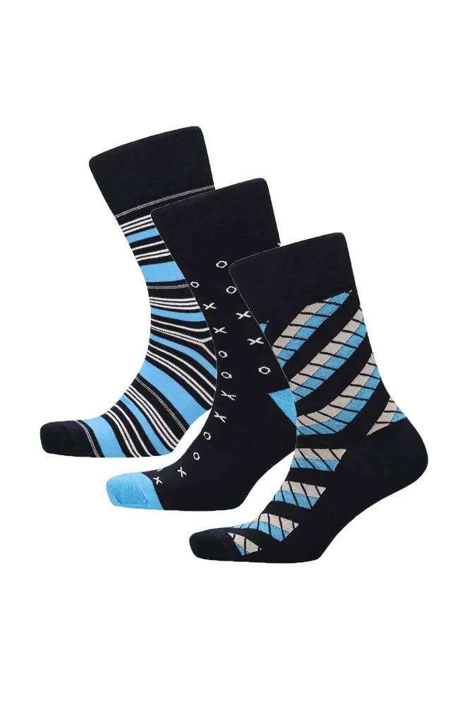 Zyler Socks 3pk _ 150095 _ Navy sold by Dunns