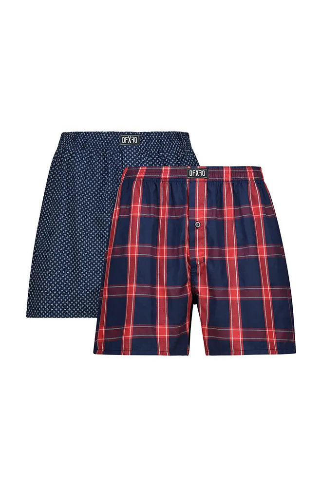 Logan Woven Boxers 2pk _ 160655 _ Red sold by Dunns