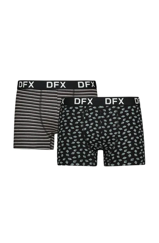 Hiro Knit Trunks 2pk _ 150445 _ Black sold by Dunns