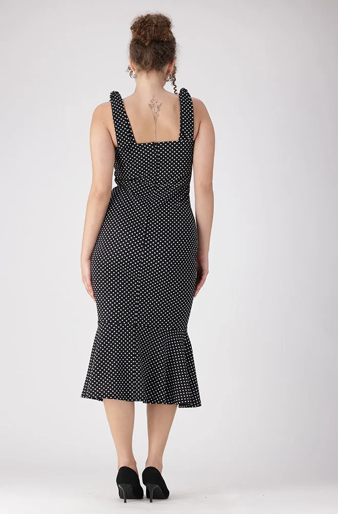 Gen Shoulder Tie Dress _ 156356 _ Black sold by Dunns product image thumbnail 3