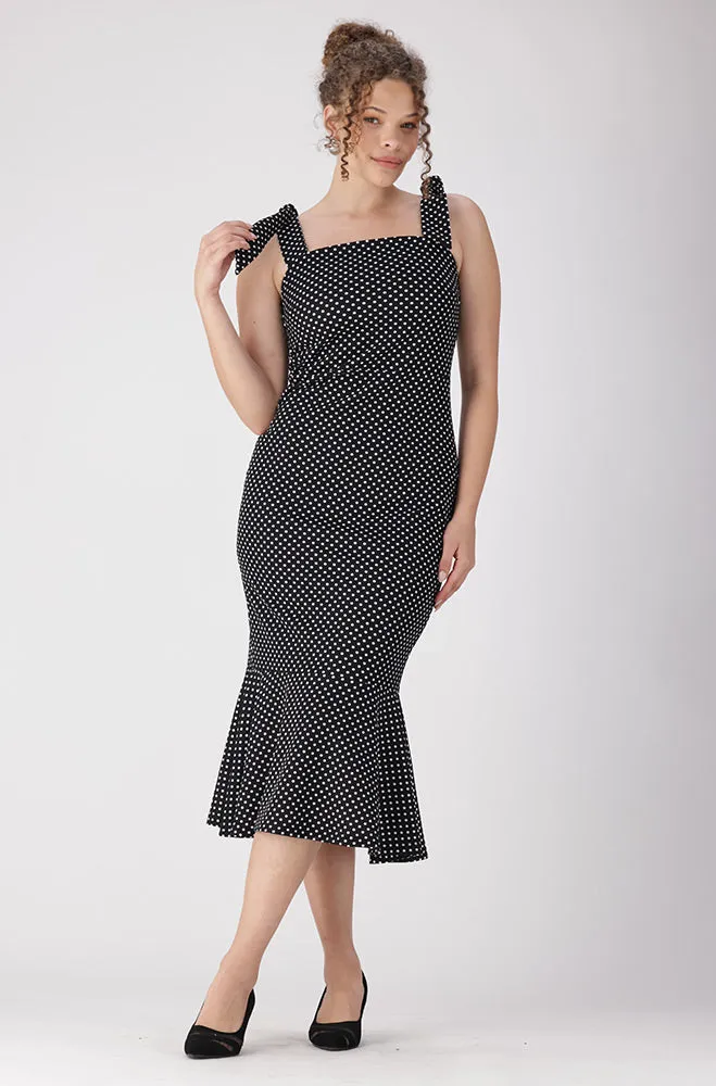 Gen Shoulder Tie Dress _ 156356 _ Black sold by Dunns product image thumbnail 5