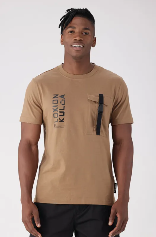 Loxion Kulca Branded Tee _ 156029 _ Tobacco made by Dunns
