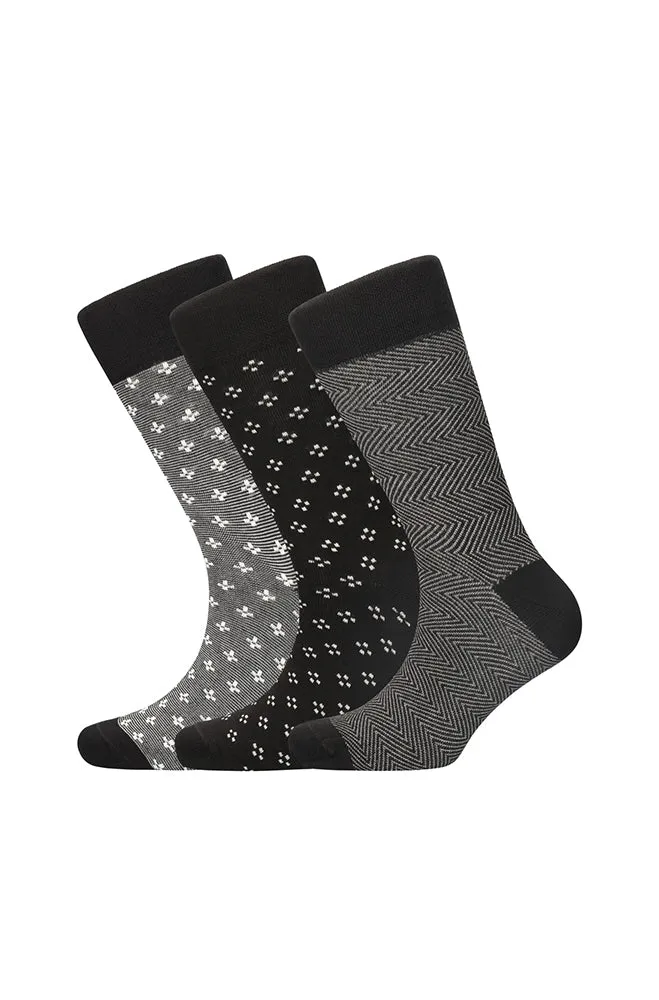Zak Socks 3pk _ 150094 _ Black sold by Dunns