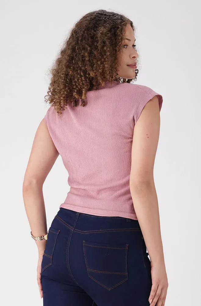Kate Textured Knit Top _ 156328 _ Pink sold by Dunns product image thumbnail 3