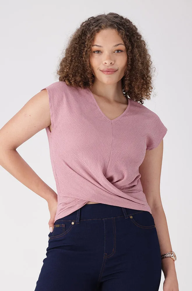 Kate Textured Knit Top _ 156328 _ Pink sold by Dunns