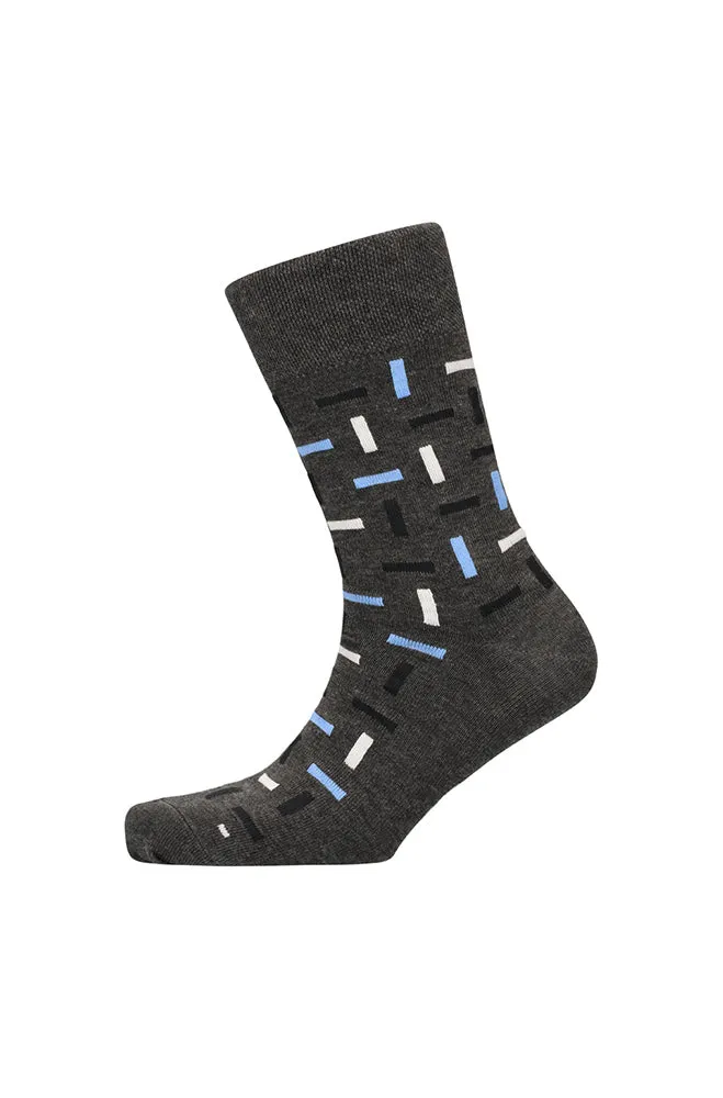 Brent Single Socks _ 153171 _ Grey Mel sold by Dunns