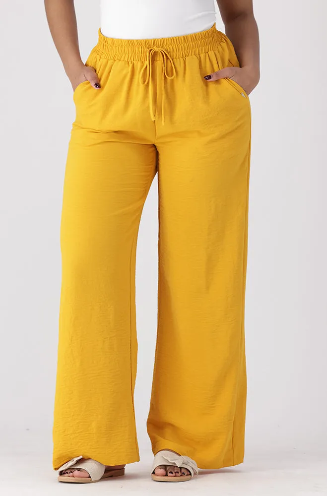 SAM WIDE LEG PANTS _ 155341 _ Ocre sold by Dunns