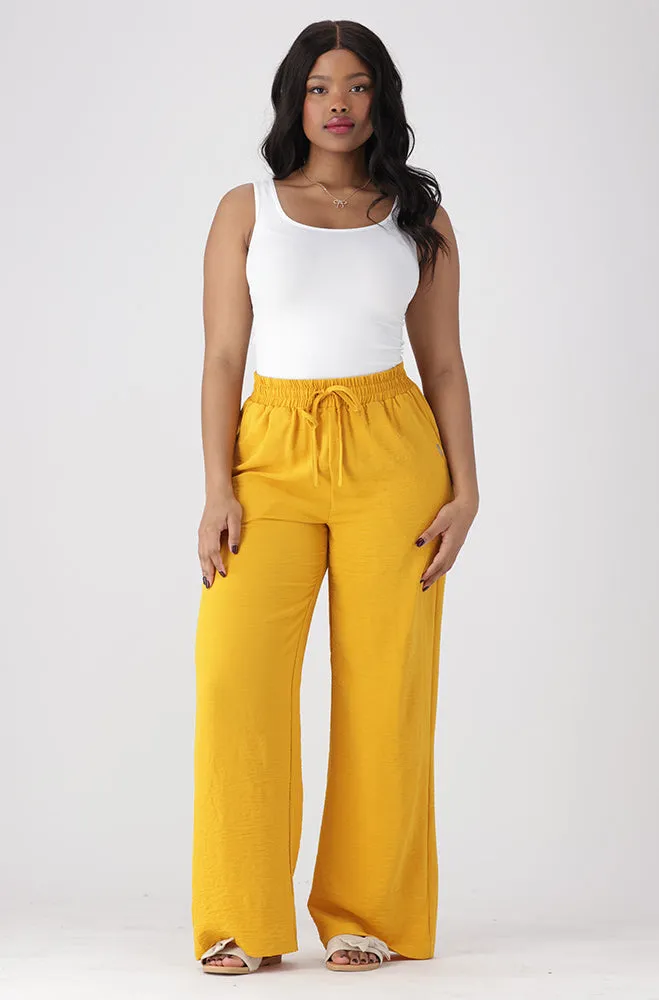 SAM WIDE LEG PANTS _ 155341 _ Ocre sold by Dunns product image thumbnail 3
