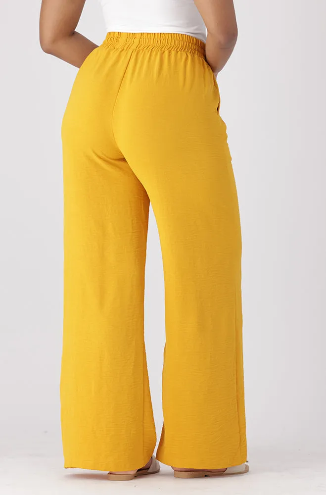 SAM WIDE LEG PANTS _ 155341 _ Ocre sold by Dunns product image thumbnail 2