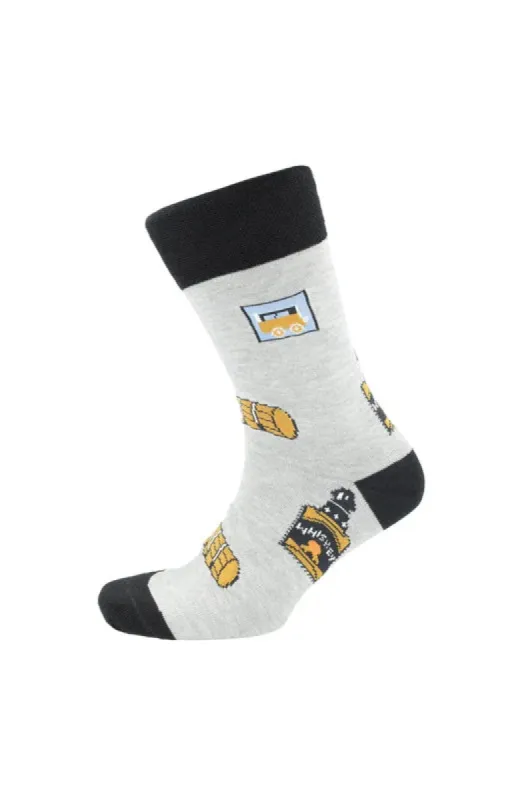 Beer Barrel Single Socks _ 146642 _ Grey Mel sold by Dunns