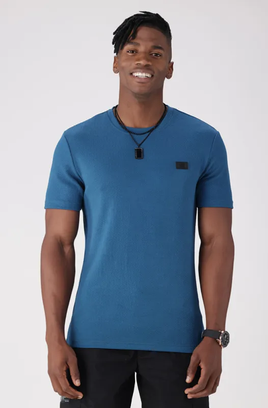 Fawn Textured Tee _ 156246 _ Teal sold by Dunns