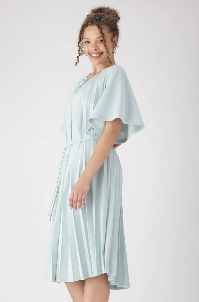 Lenora Belted Pleated Dress _ 157830 _ Sage sold by Dunns product image thumbnail 2