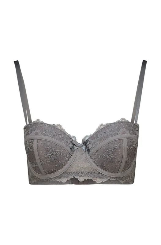 Cleo Multiway Lace Corded Bra _ 161089 _ Grey sold by Dunns