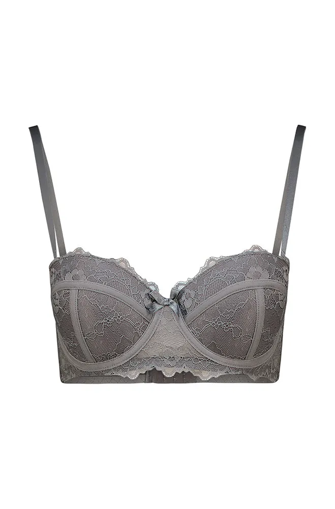 Cleo Multiway Lace Corded Bra _ 161089 _ Grey sold by Dunns