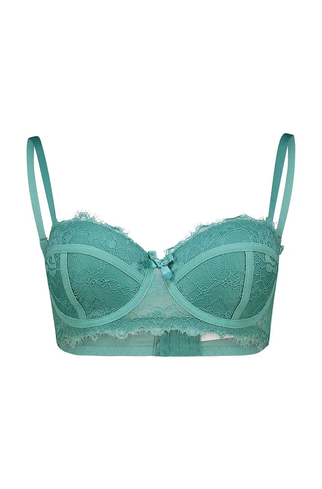 Cleo Multiway Corded Lace Bra _ 155550 _ Green sold by Dunns
