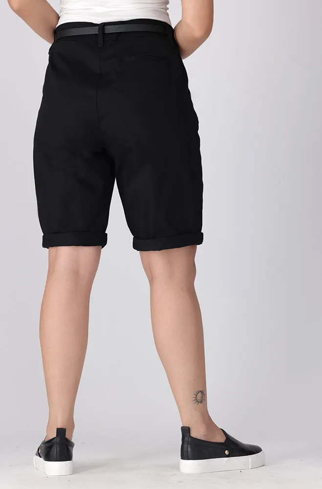 Ava Sateen Shorts _ 152780 _ Black sold by Dunns product image thumbnail 3