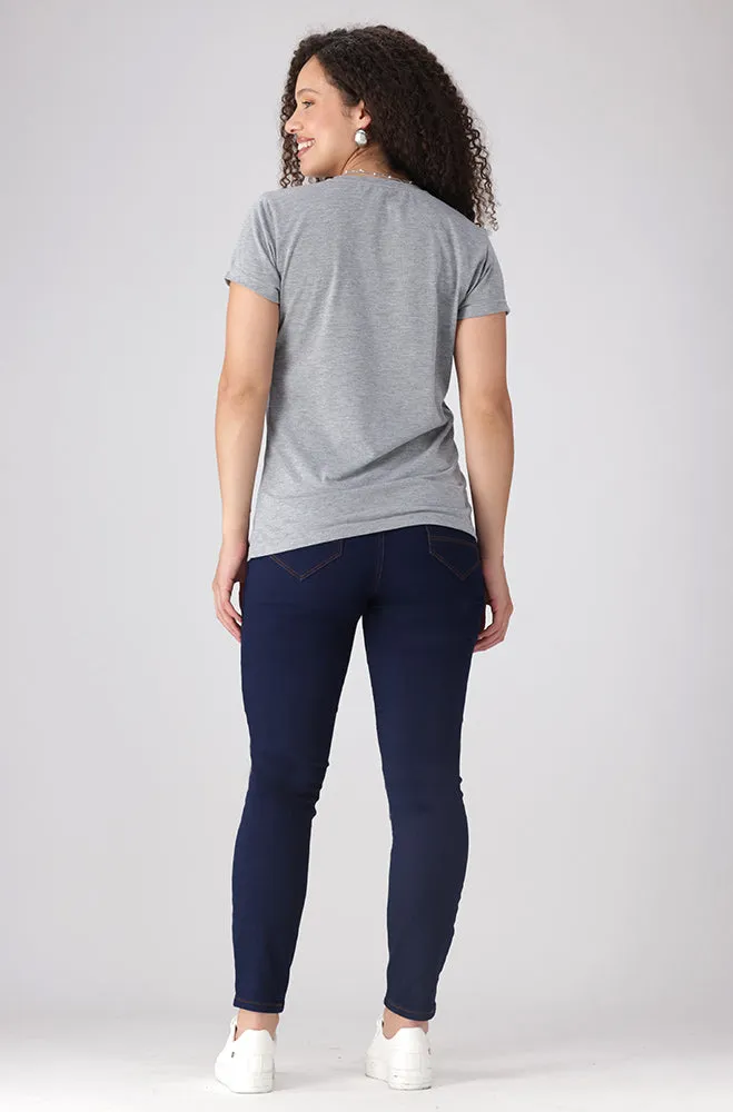 Zola Regular Fitted Graphic Tee _ 156064 _ Grey Mel sold by Dunns product image thumbnail 5