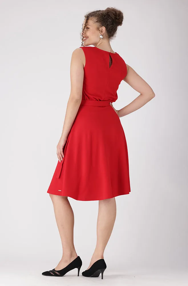 Tessa Belted Dress _ 156355 _ Red sold by Dunns product image thumbnail 5