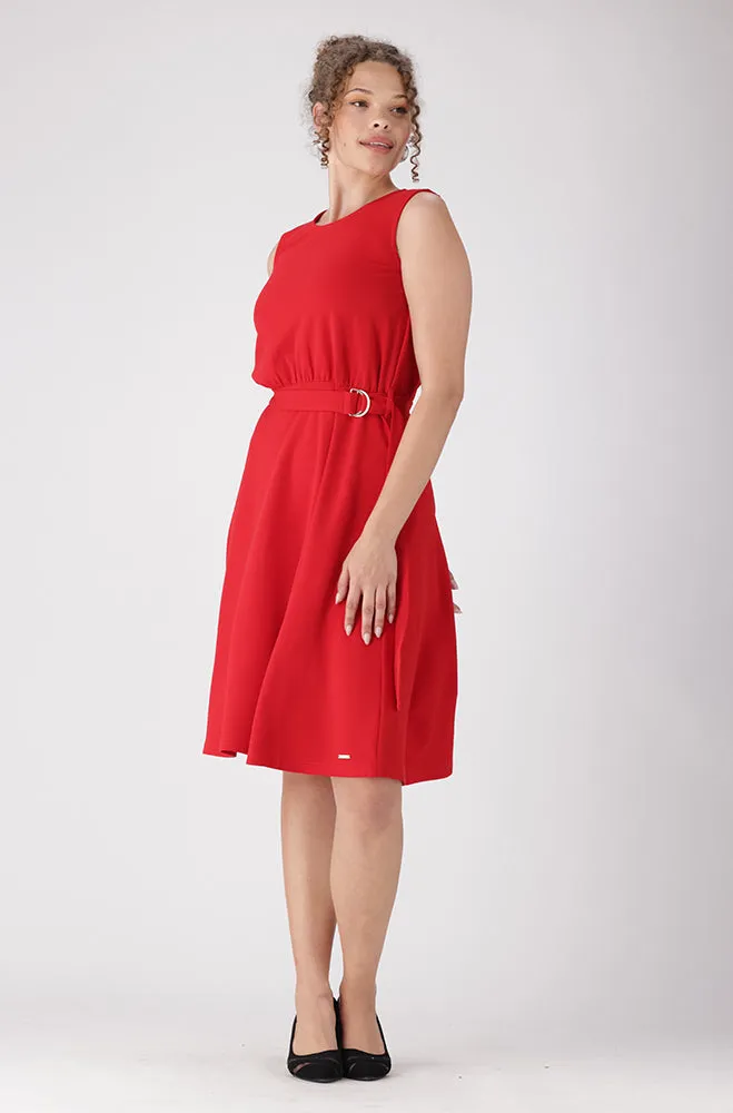 Tessa Belted Dress _ 156355 _ Red sold by Dunns product image thumbnail 4