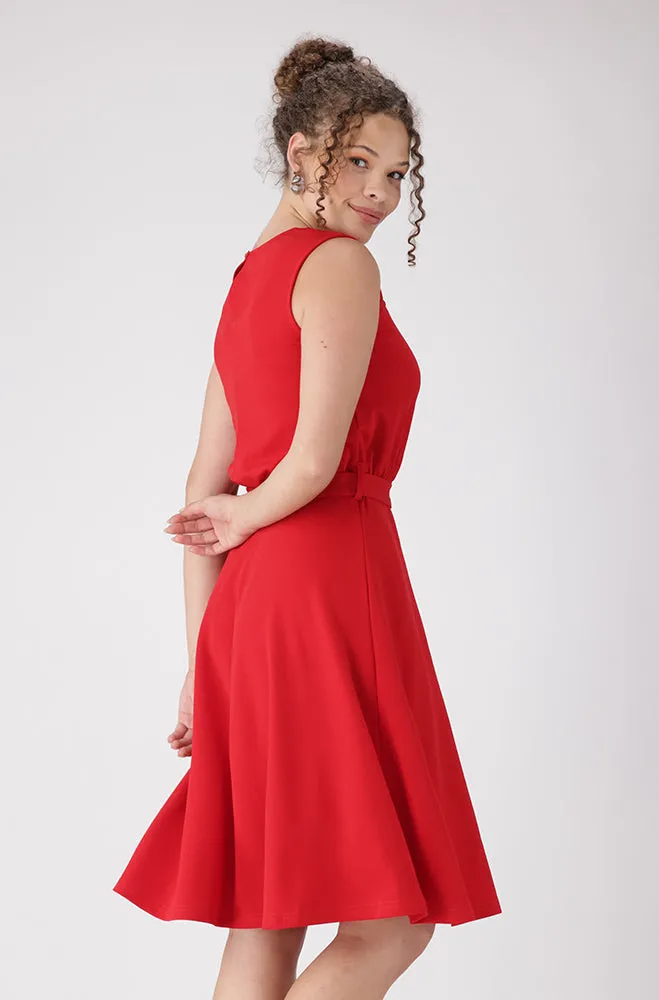 Tessa Belted Dress _ 156355 _ Red sold by Dunns product image thumbnail 2