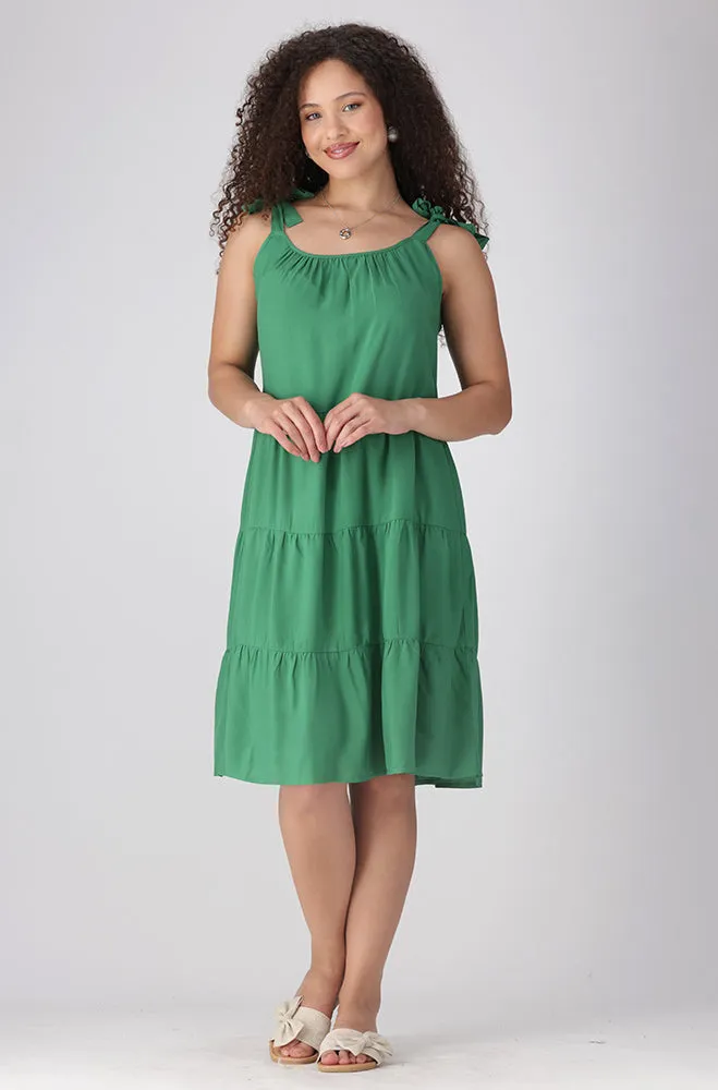 Laurel Strappy Tiered Dress _ 156134 _ Green sold by Dunns product image thumbnail 4