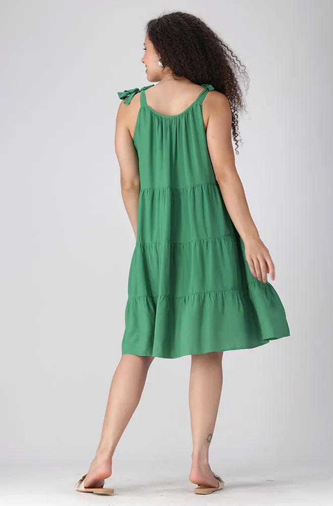 Laurel Strappy Tiered Dress _ 156134 _ Green sold by Dunns product image thumbnail 5