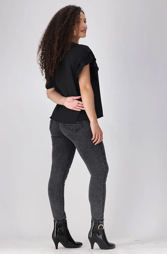 Tanya Pleat Top _ 154900 _ Black sold by Dunns product image thumbnail 5