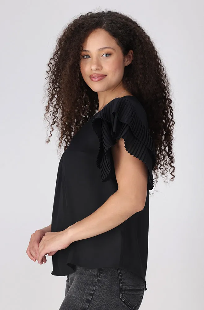 Tanya Pleat Top _ 154900 _ Black sold by Dunns product image thumbnail 2