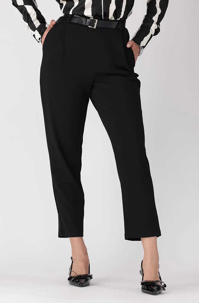 Sarah Belted Smart Pants _ 156313 _ Black sold by Dunns