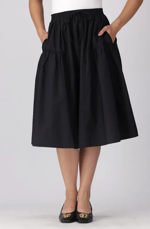 Mia Tiered Skirt _ 156354 _ Black sold by Dunns