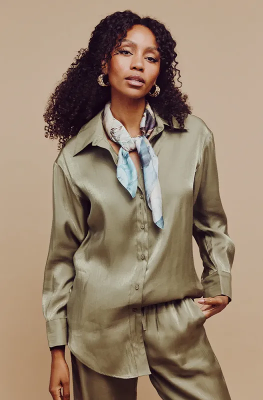 Zim Shimmer Shirt _ 156231 _ Green sold by Dunns