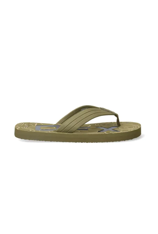 Jamie Two Tone Wide Thong Flip Flop _ 153190 _ Fatigue sold by Dunns