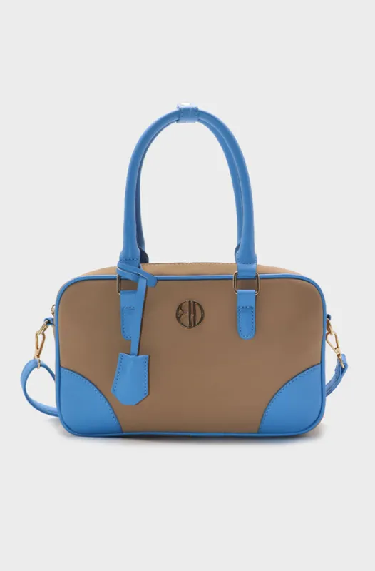 Nala Nylon Contrast Handbag _ 158596 _ Stone sold by Dunns