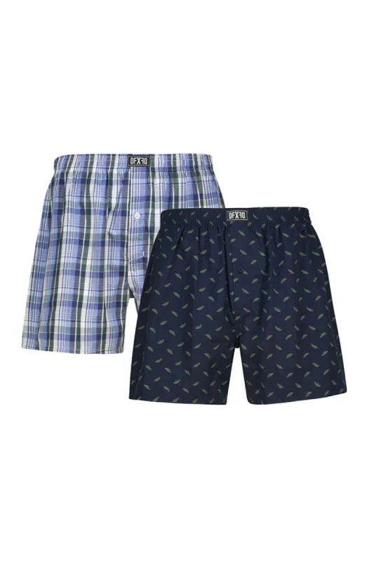 Kobe Woven Boxers 2pk _ 160029 _ Navy sold by Dunns