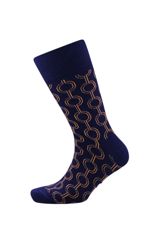 Chain Design Single Socks _ 153119 _ Black sold by Dunns