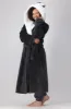 Koala Face Hooded Wrap Gown _ 158319 _ Charcoal sold by Dunns