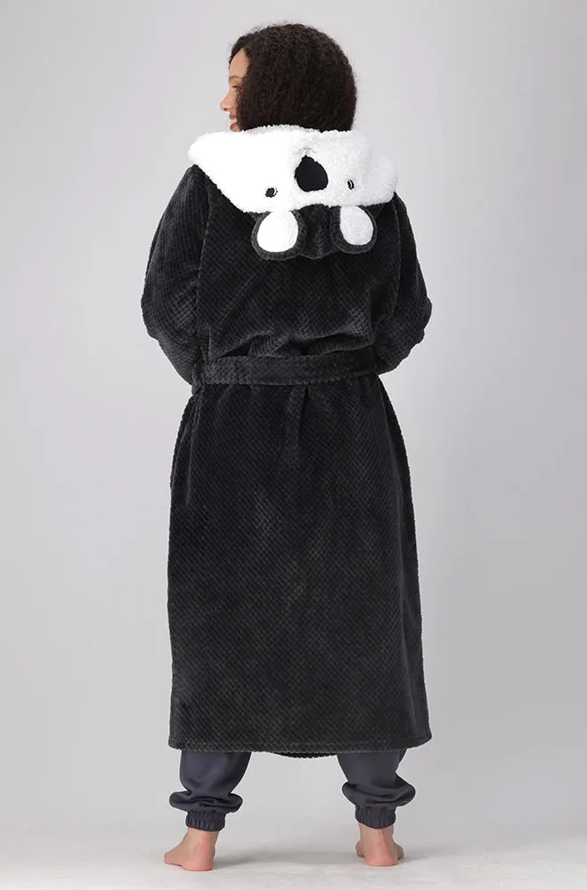 Koala Face Hooded Wrap Gown _ 158319 _ Charcoal sold by Dunns product image thumbnail 5