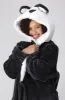 Koala Face Hooded Wrap Gown _ 158319 _ Charcoal sold by Dunns