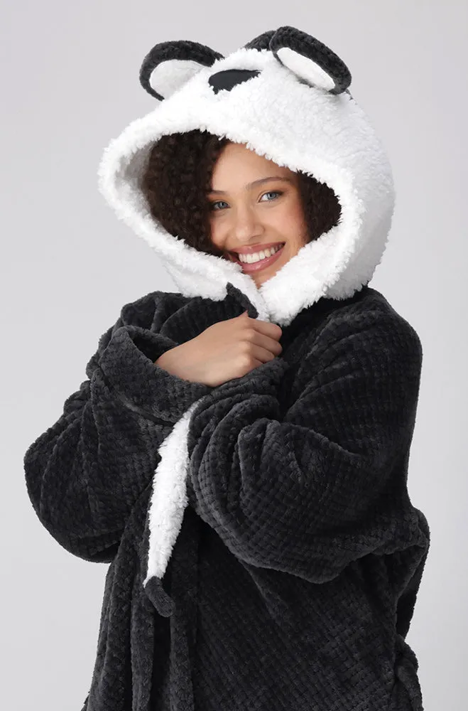 Koala Face Hooded Wrap Gown _ 158319 _ Charcoal sold by Dunns product image thumbnail 2