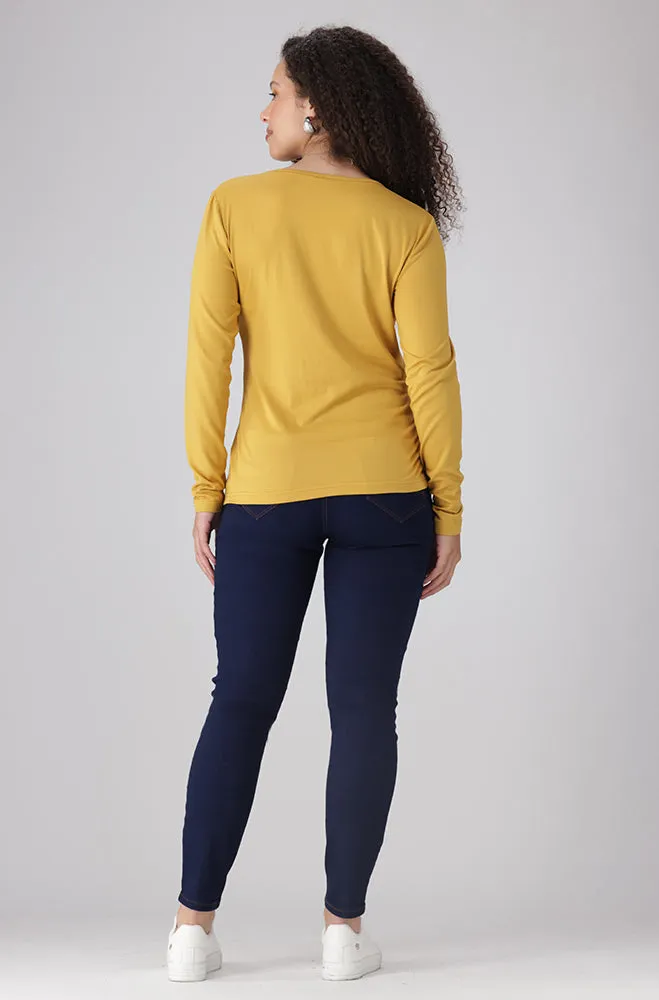 Cleo Crew Neck Tee _ 158023 _ Yellow sold by Dunns product image thumbnail 5